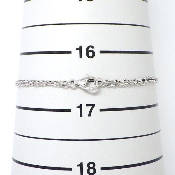 Cartier Bracelet Love B6038100 Circle Double Chain 2 Points Diamonds Total - Picture 9 of 10